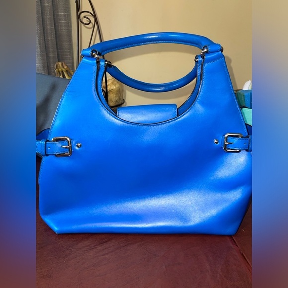 Kate Spade College Hill Charlie Satchel in Cobalt EUC whimsygoth 90s - Picture 15 of 17